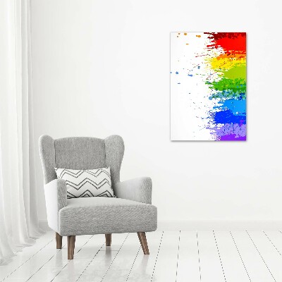 Acrylique tableau Arc-en-ciel abstrait