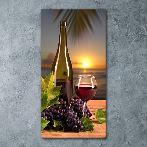 Tableau verre acrylique Raisins et vin