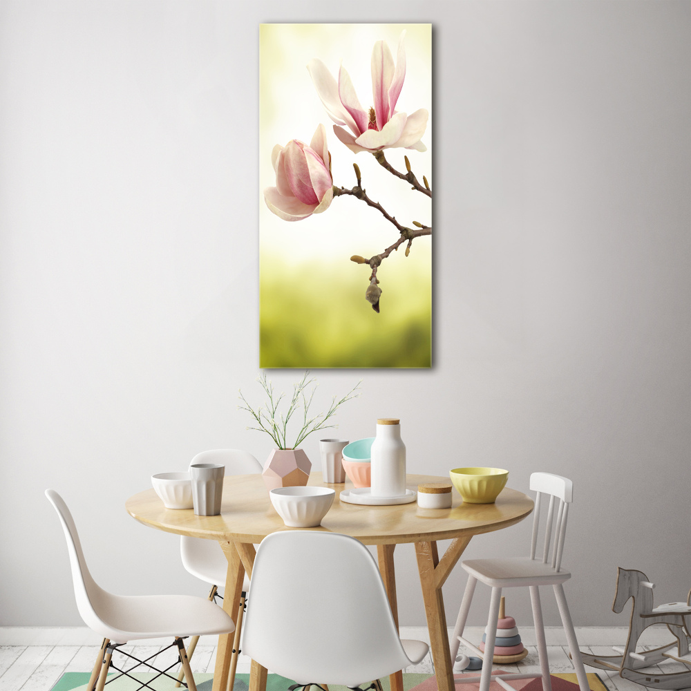 Acrylique tableau Fleurs de magnolias