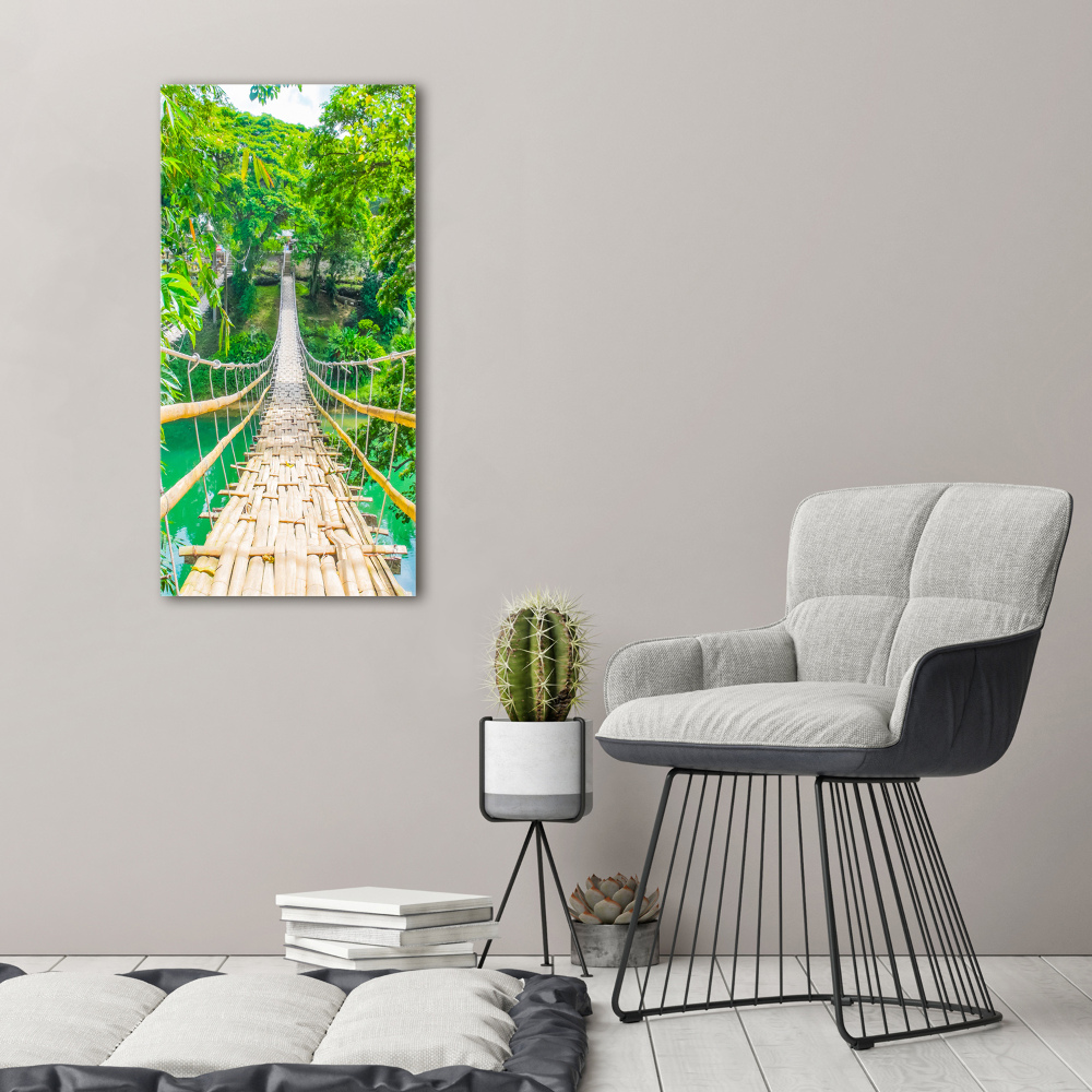 Tableau sur verre acrylique Pont de la jungle