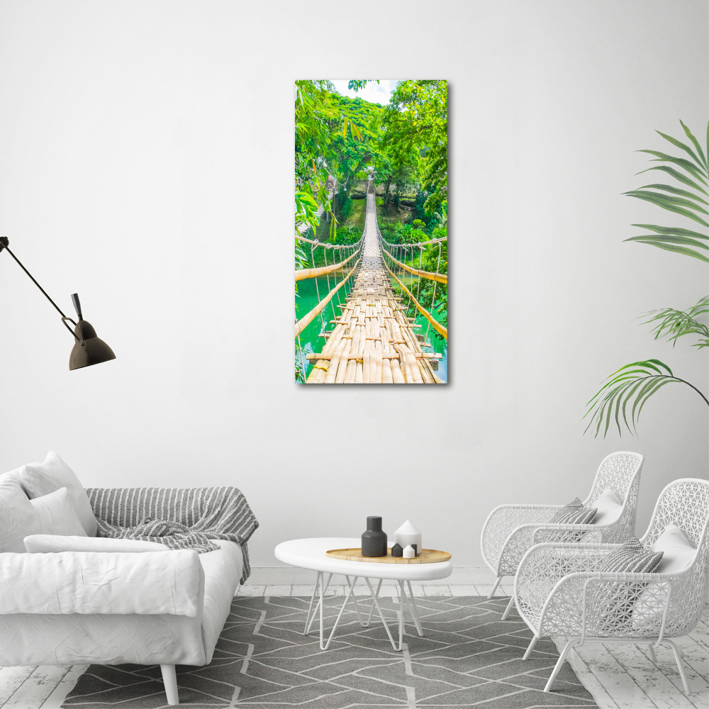 Tableau sur verre acrylique Pont de la jungle