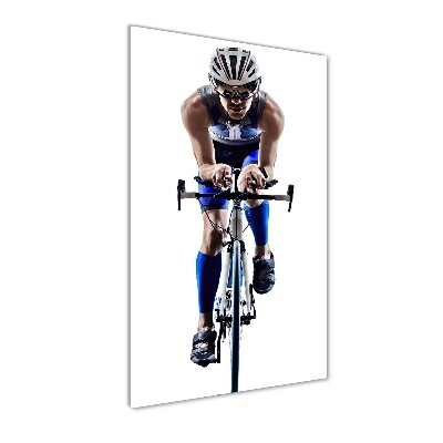 Tableau verre acrylique Cycliste