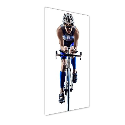 Tableau verre acrylique Cycliste