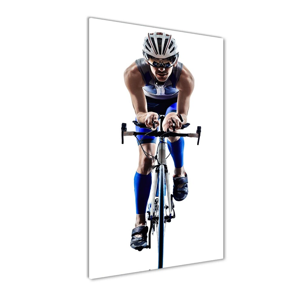 Tableau verre acrylique Cycliste