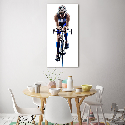 Tableau verre acrylique Cycliste