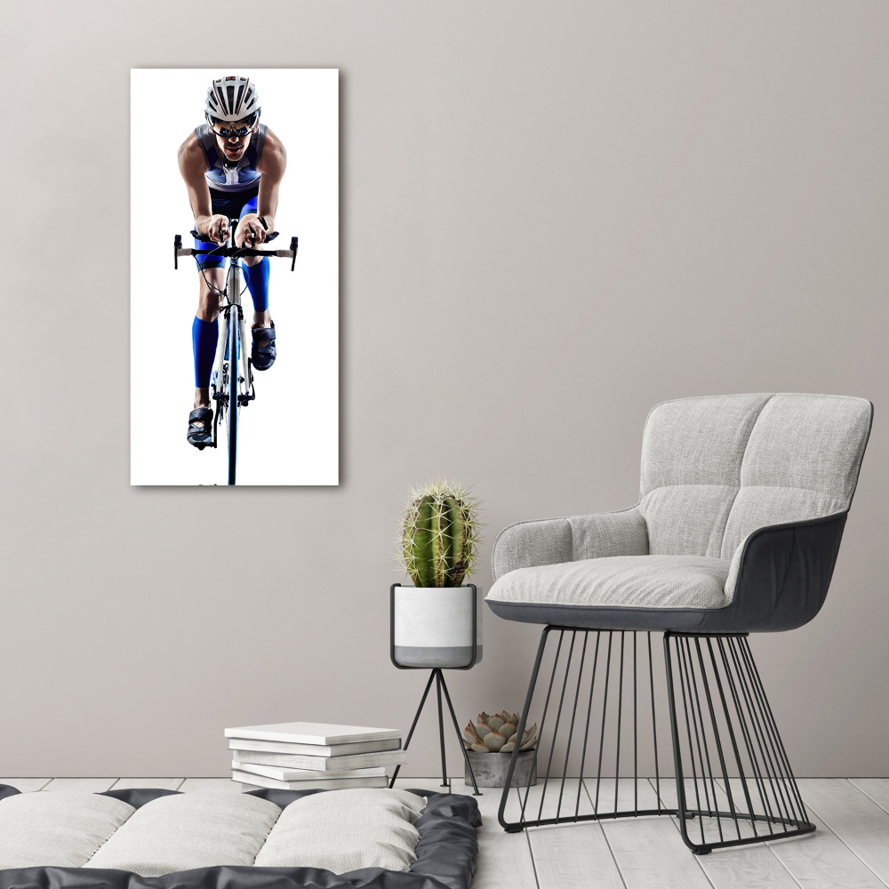 Tableau verre acrylique Cycliste