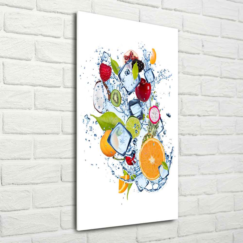 Tableau verre acrylique Fruits et glace