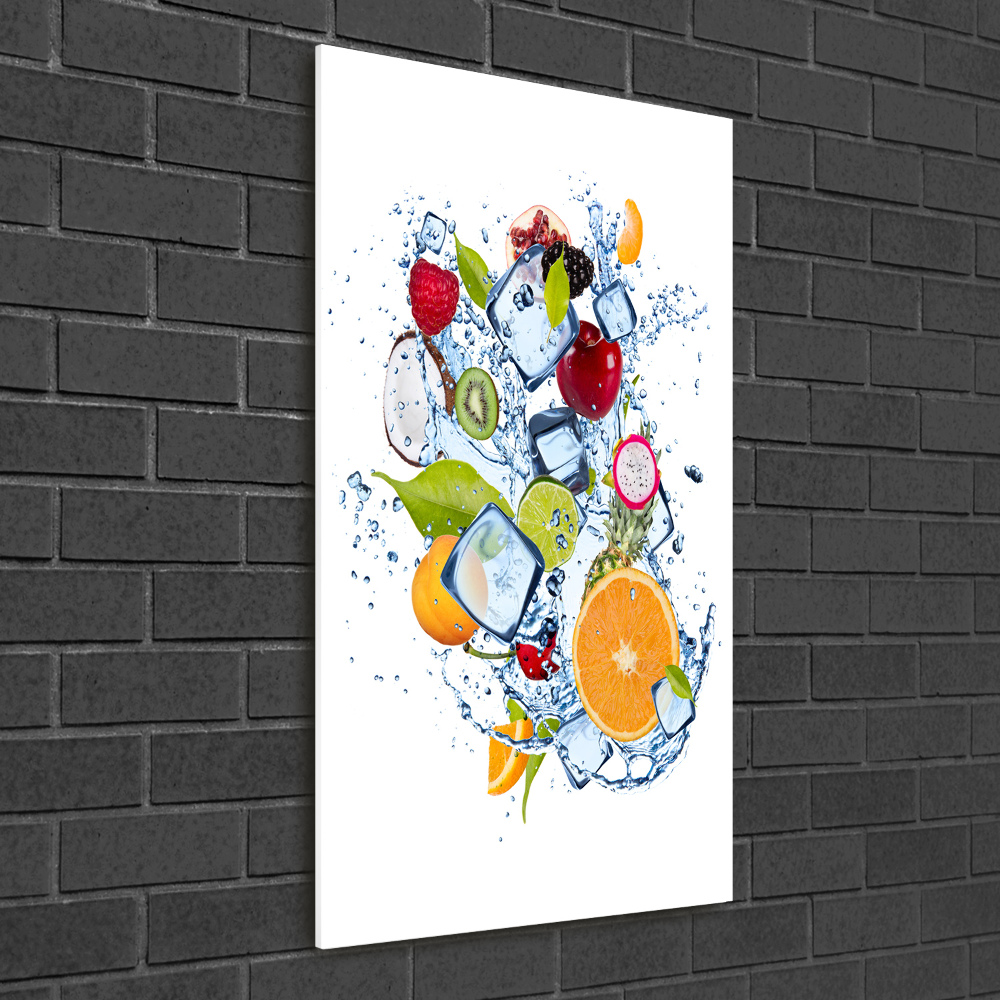 Tableau verre acrylique Fruits et glace