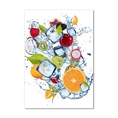 Tableau verre acrylique Fruits et glace