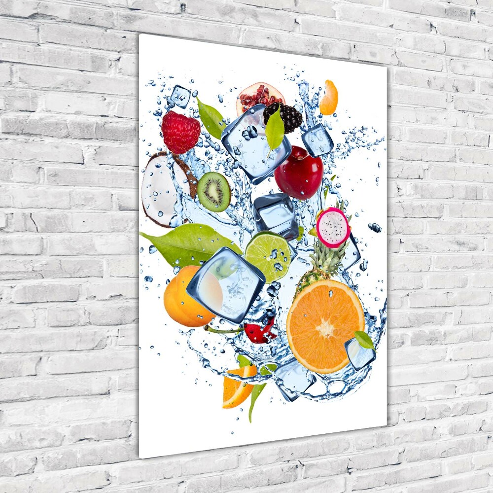 Tableau verre acrylique Fruits et glace