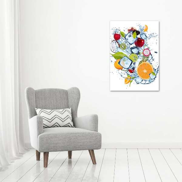 Tableau verre acrylique Fruits et glace