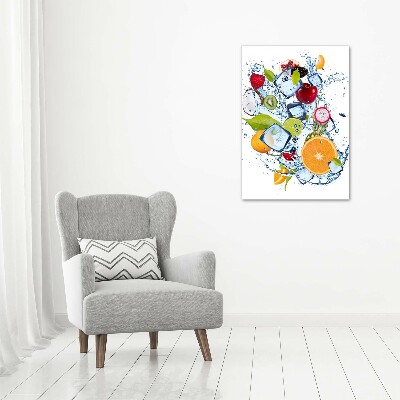 Tableau verre acrylique Fruits et glace