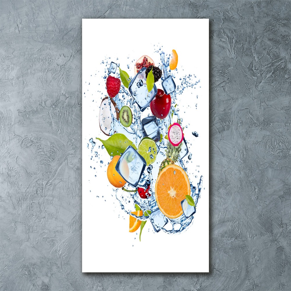 Tableau verre acrylique Fruits et glace