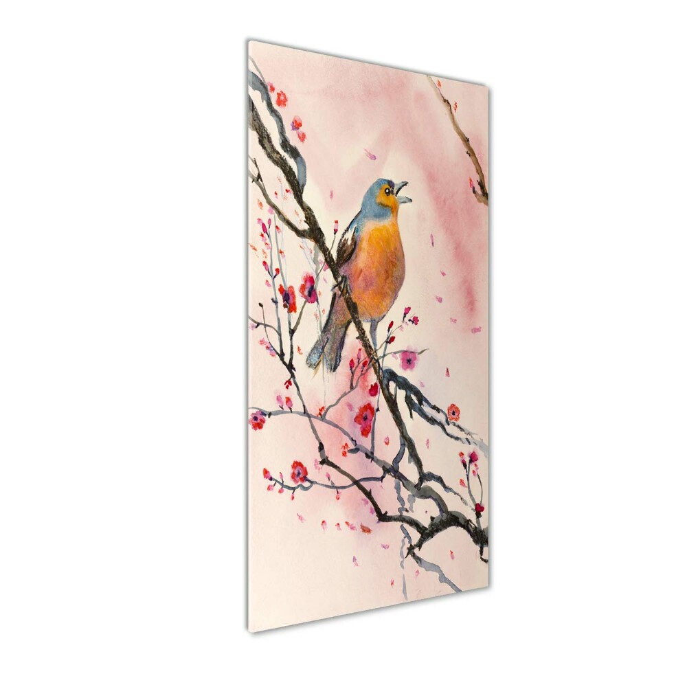 Tableau verre acrylique Oiseau sur une branche