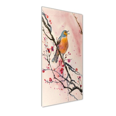 Tableau verre acrylique Oiseau sur une branche