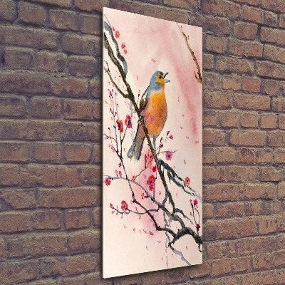 Tableau verre acrylique Oiseau sur une branche