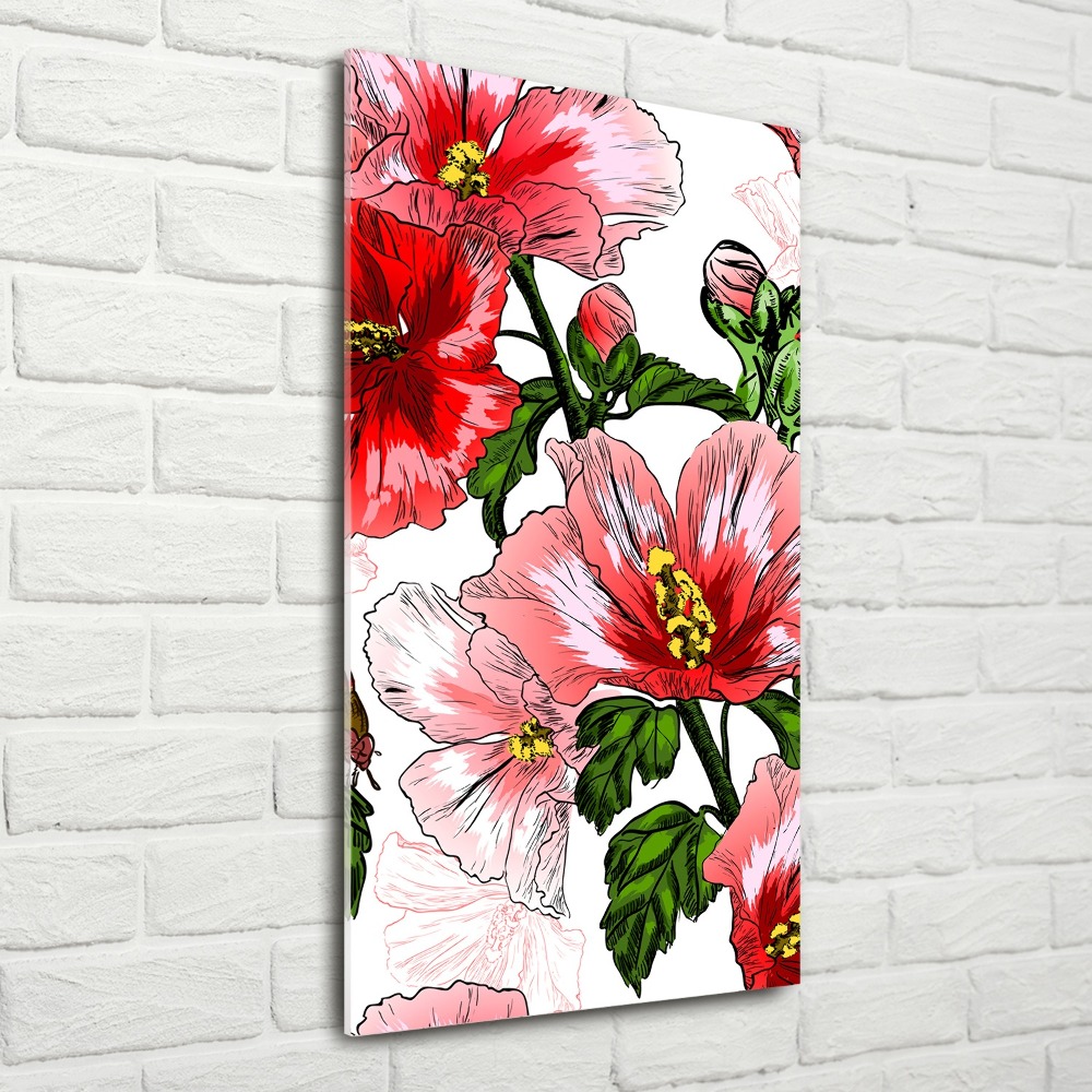 Acrylique tableau Hibiscus