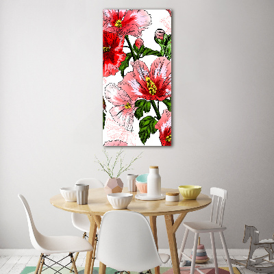 Acrylique tableau Hibiscus