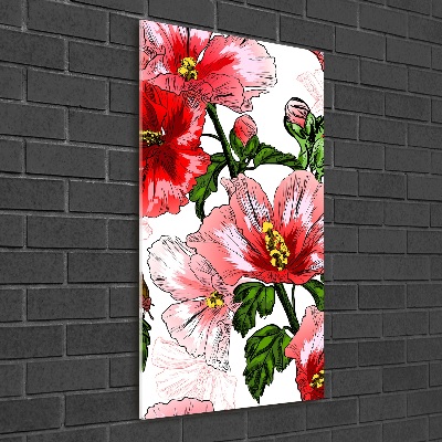 Acrylique tableau Hibiscus