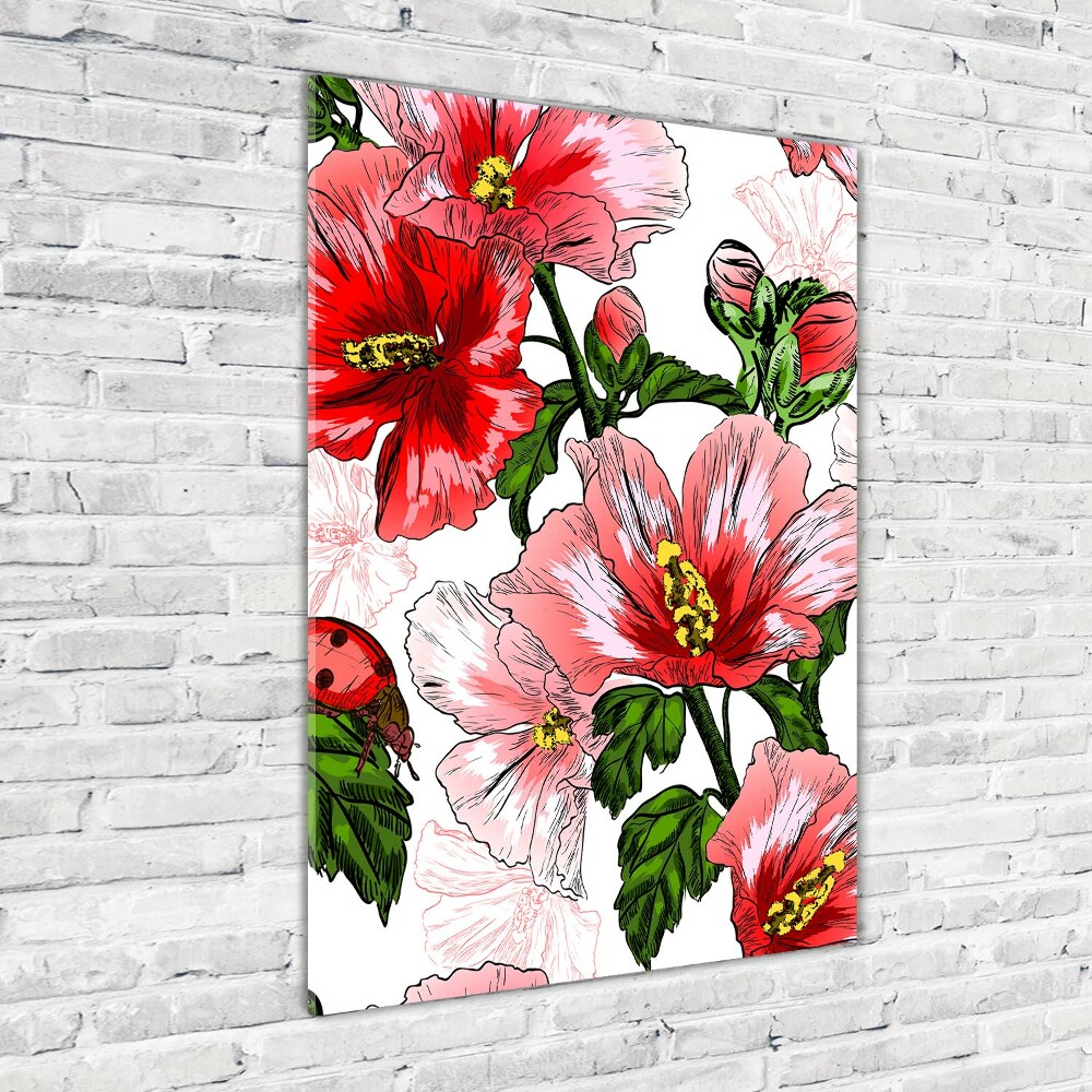 Acrylique tableau Hibiscus