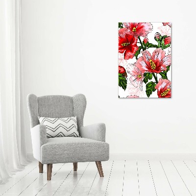 Acrylique tableau Hibiscus