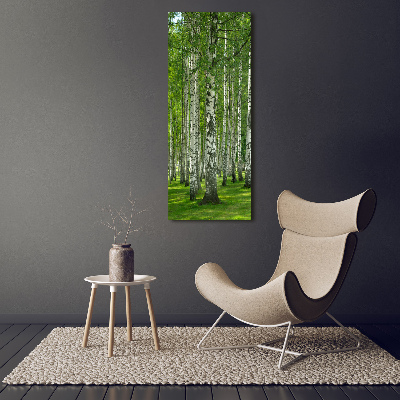 Tableau en acrylique Les forêts de bouleaux