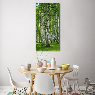 Tableau en acrylique Les forêts de bouleaux