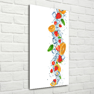 Tableau acrylique Fruits et glace