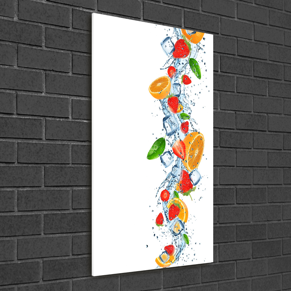 Tableau acrylique Fruits et glace