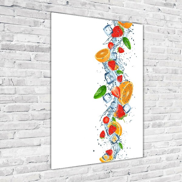 Tableau acrylique Fruits et glace