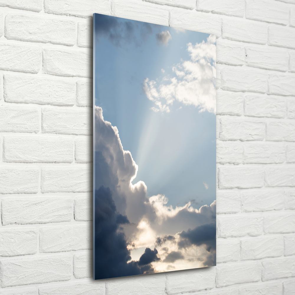 Tableau sur verre acrylique Nuages sombres dans le ciel