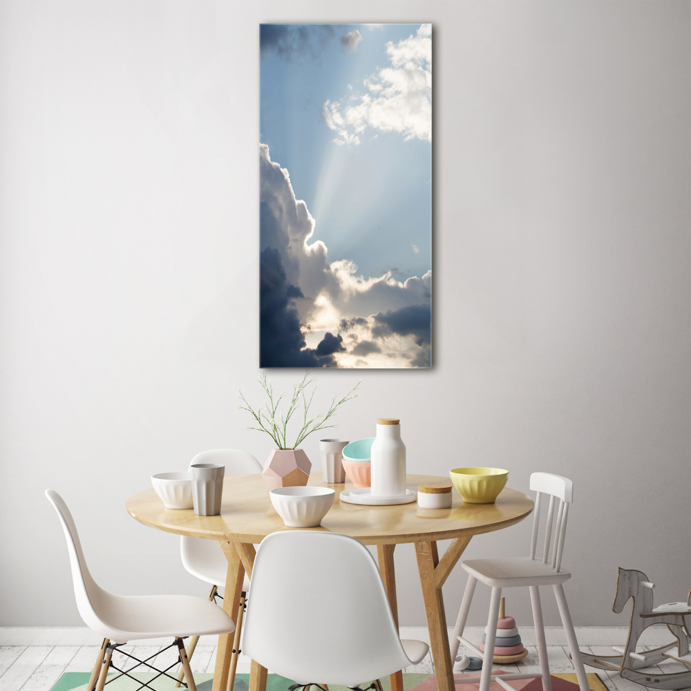 Tableau sur verre acrylique Nuages sombres dans le ciel