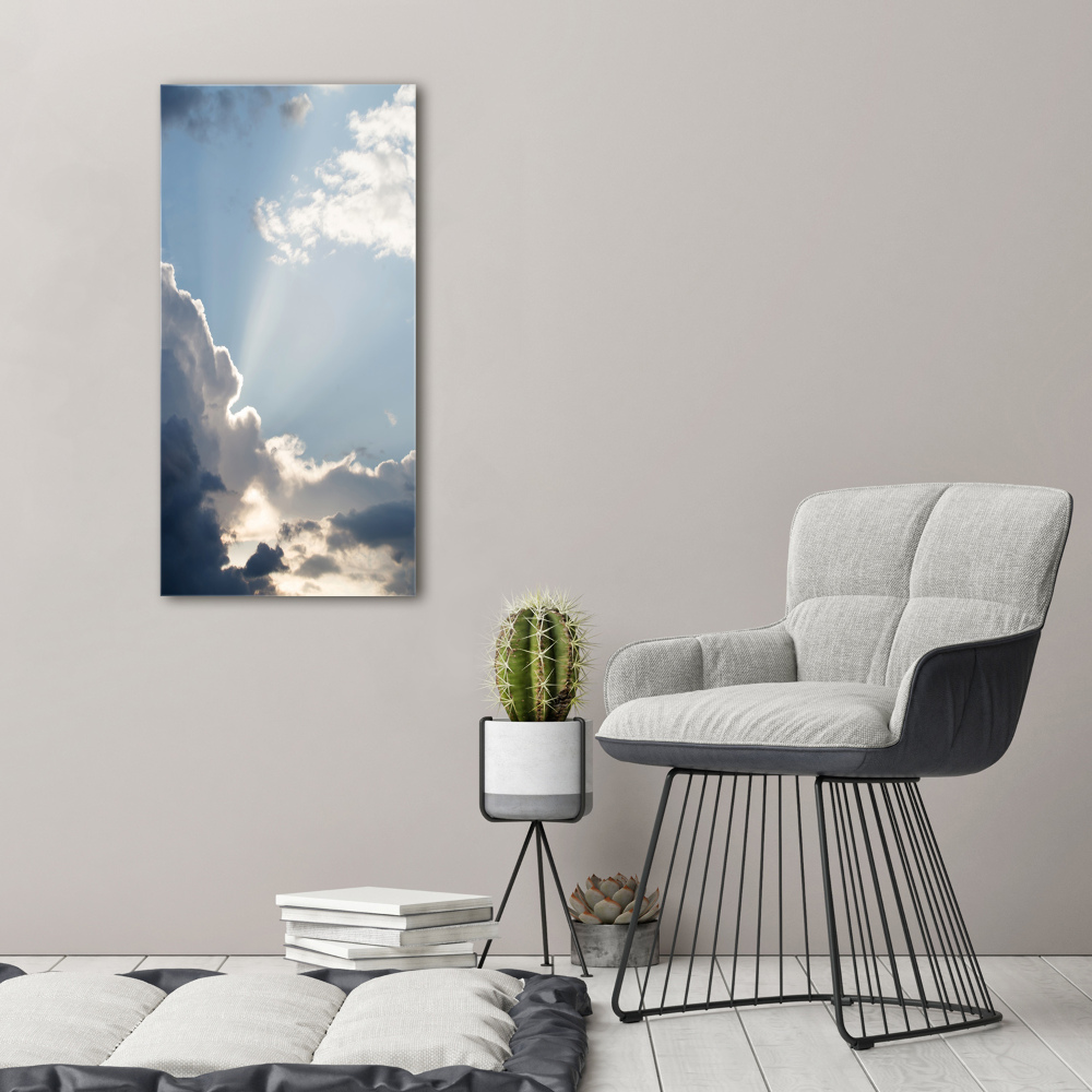 Tableau sur verre acrylique Nuages sombres dans le ciel