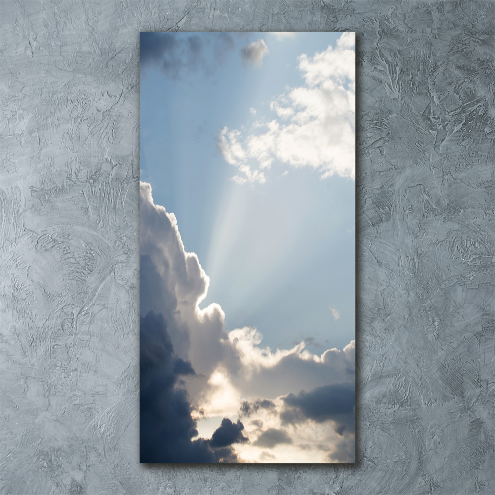 Tableau sur verre acrylique Nuages sombres dans le ciel