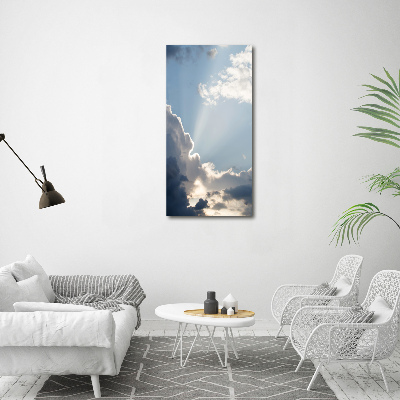 Tableau sur verre acrylique Nuages sombres dans le ciel