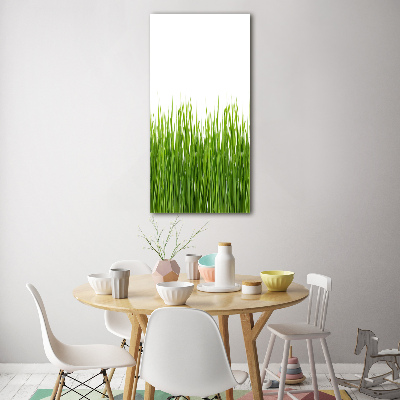 Tableau acrylique Herbe verte