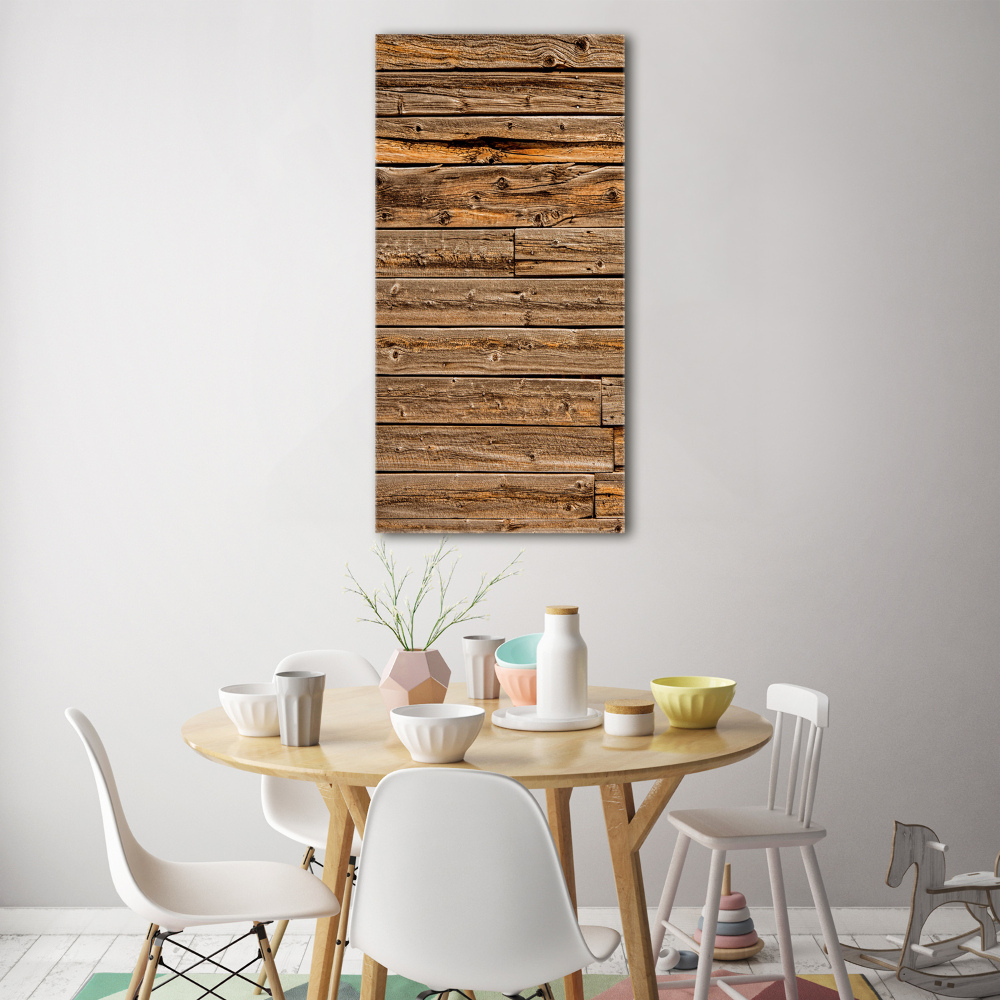 Tableau acrylique Mur en bois