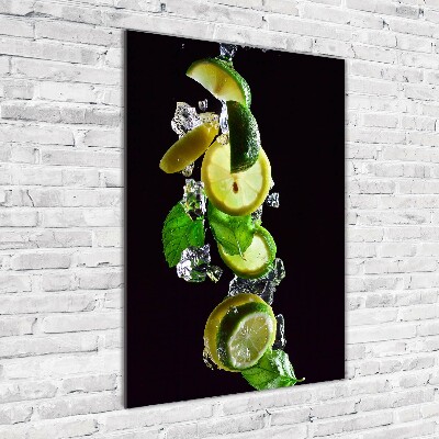 Tableau acrylique Citron vert et citron