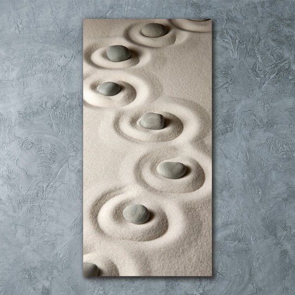 Tableau acrylique Pierres sur sable