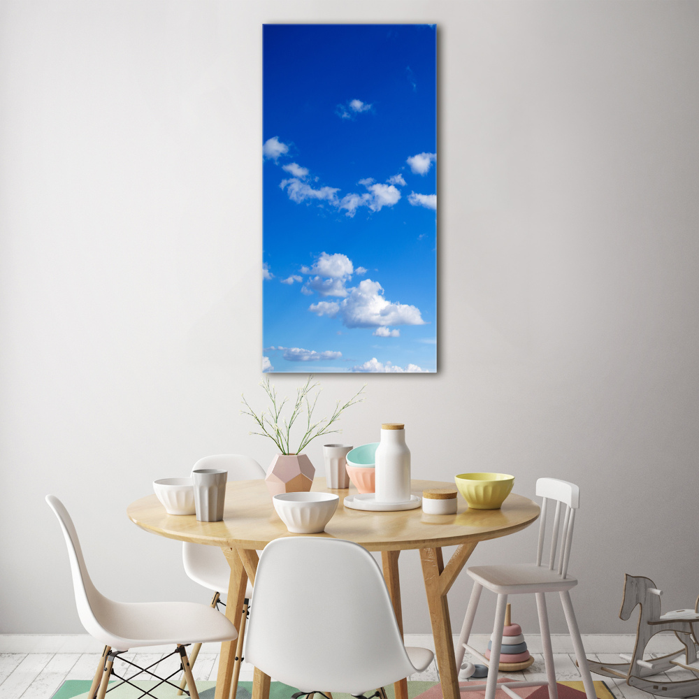 Tableau en acrylique Nuages dans le ciel bleu