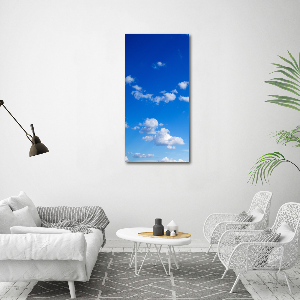 Tableau en acrylique Nuages dans le ciel bleu