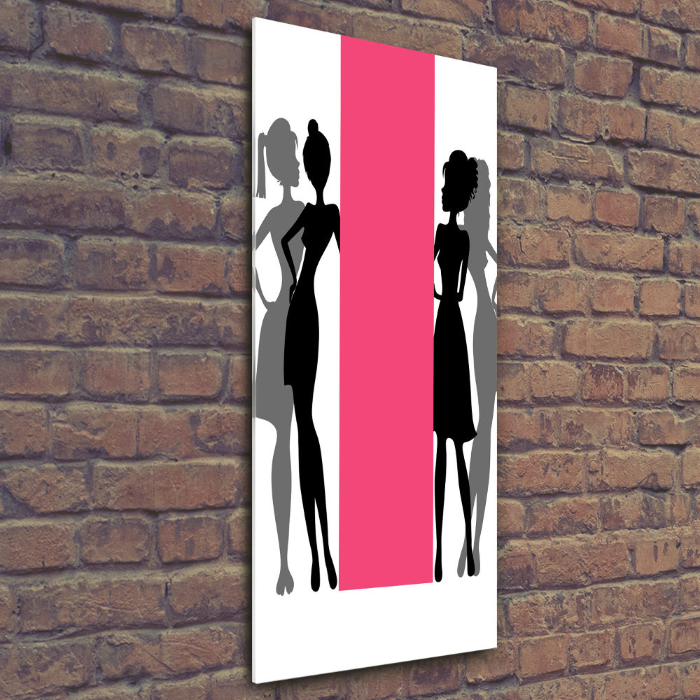 Tableau verre acrylique Silhouettes de femmes