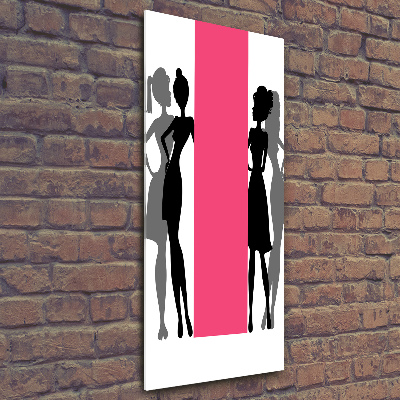 Tableau verre acrylique Silhouettes de femmes