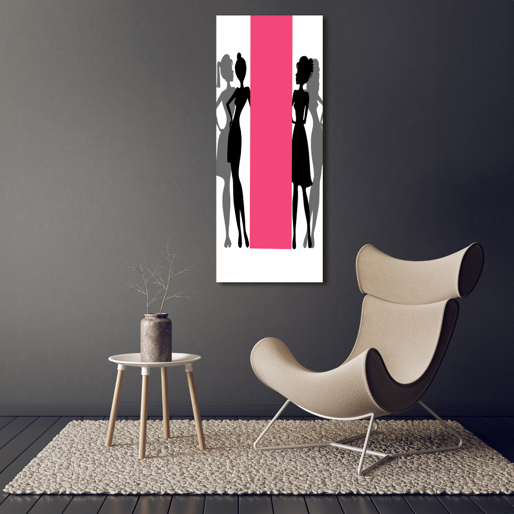 Tableau verre acrylique Silhouettes de femmes