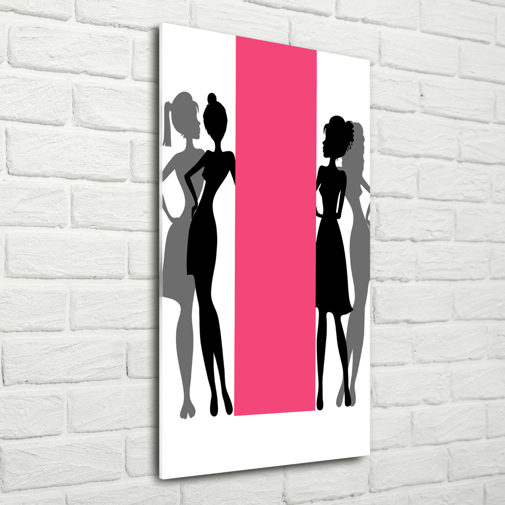 Tableau verre acrylique Silhouettes de femmes