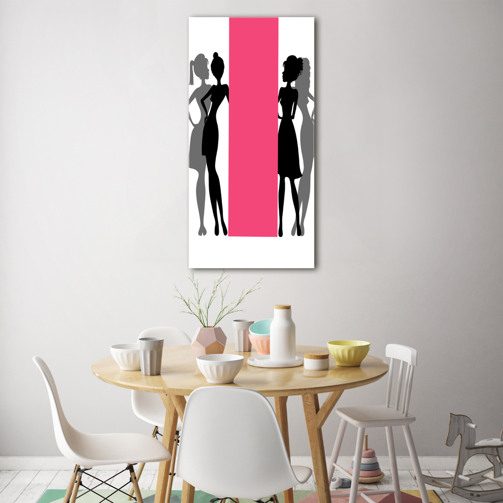 Tableau verre acrylique Silhouettes de femmes