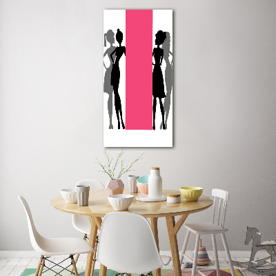 Tableau verre acrylique Silhouettes de femmes