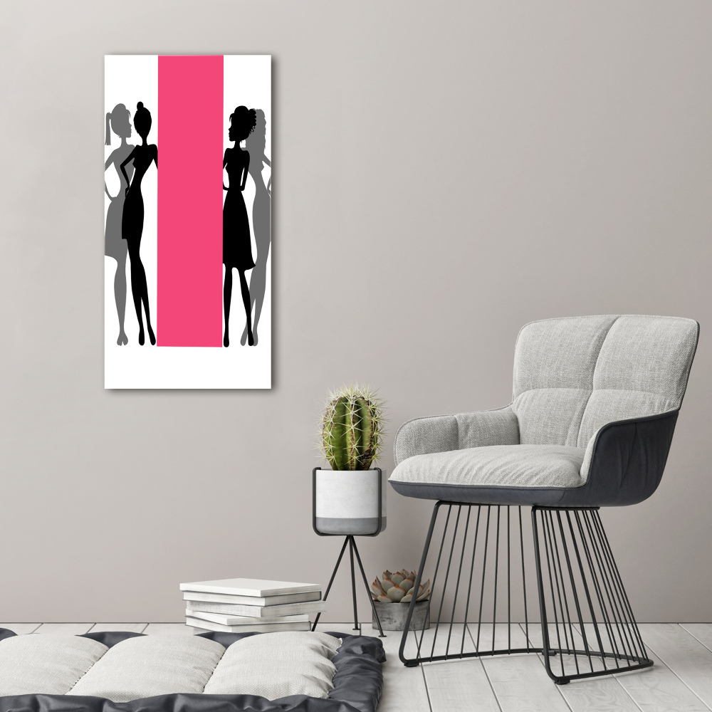 Tableau verre acrylique Silhouettes de femmes