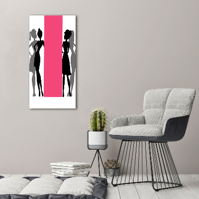 Tableau verre acrylique Silhouettes de femmes