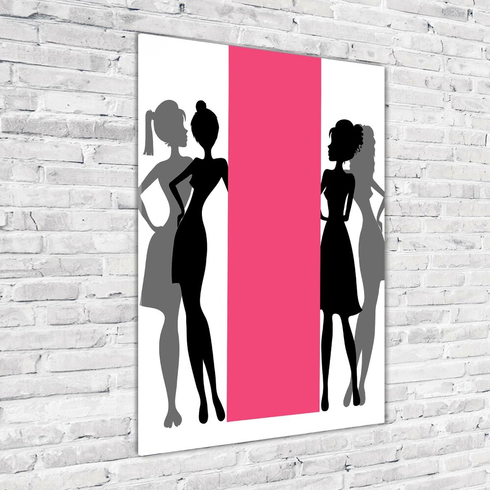 Tableau verre acrylique Silhouettes de femmes